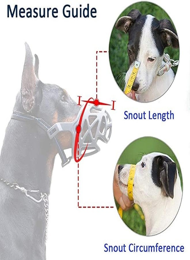 Pups&Pets كمامة/واقي فم للكلاب من Pups&Pets مع حزام قابل للتعديل، مثالية لمنع العض والنباح والمضغ لدى الكلاب والجراء العدوانية - أحمر (متوسط) - Image 4